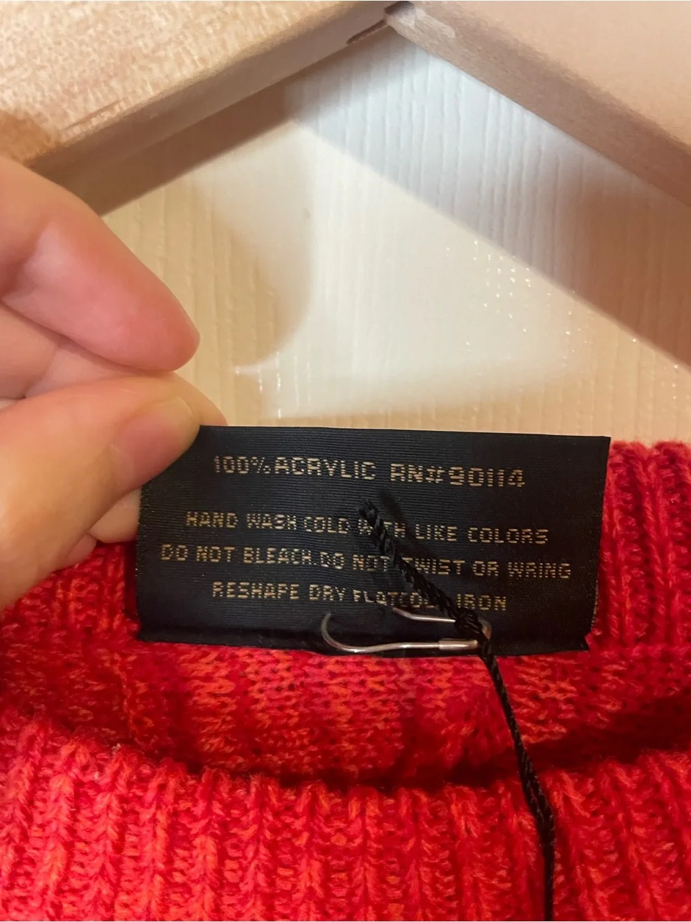 Delf USA COOGI Style Red Knit Crewneck Sweater Size XL - Picture 7 of 9